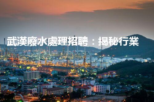 武漢廢水處理招聘：揭秘行業(yè)內(nèi)幕，你不明白的就業(yè)機會？